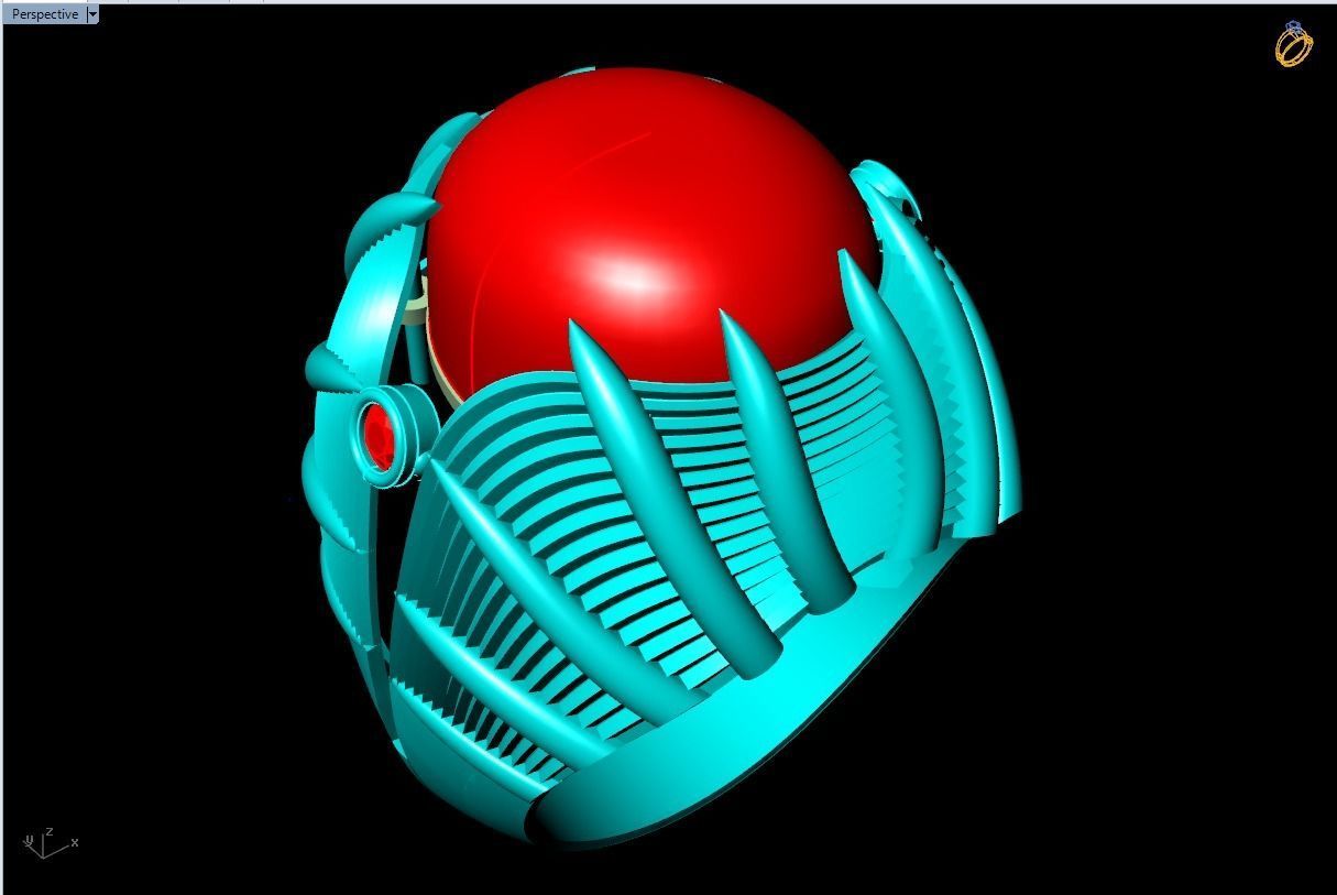 Mens oval stone ring - Mens ring - N230 3D print model_6