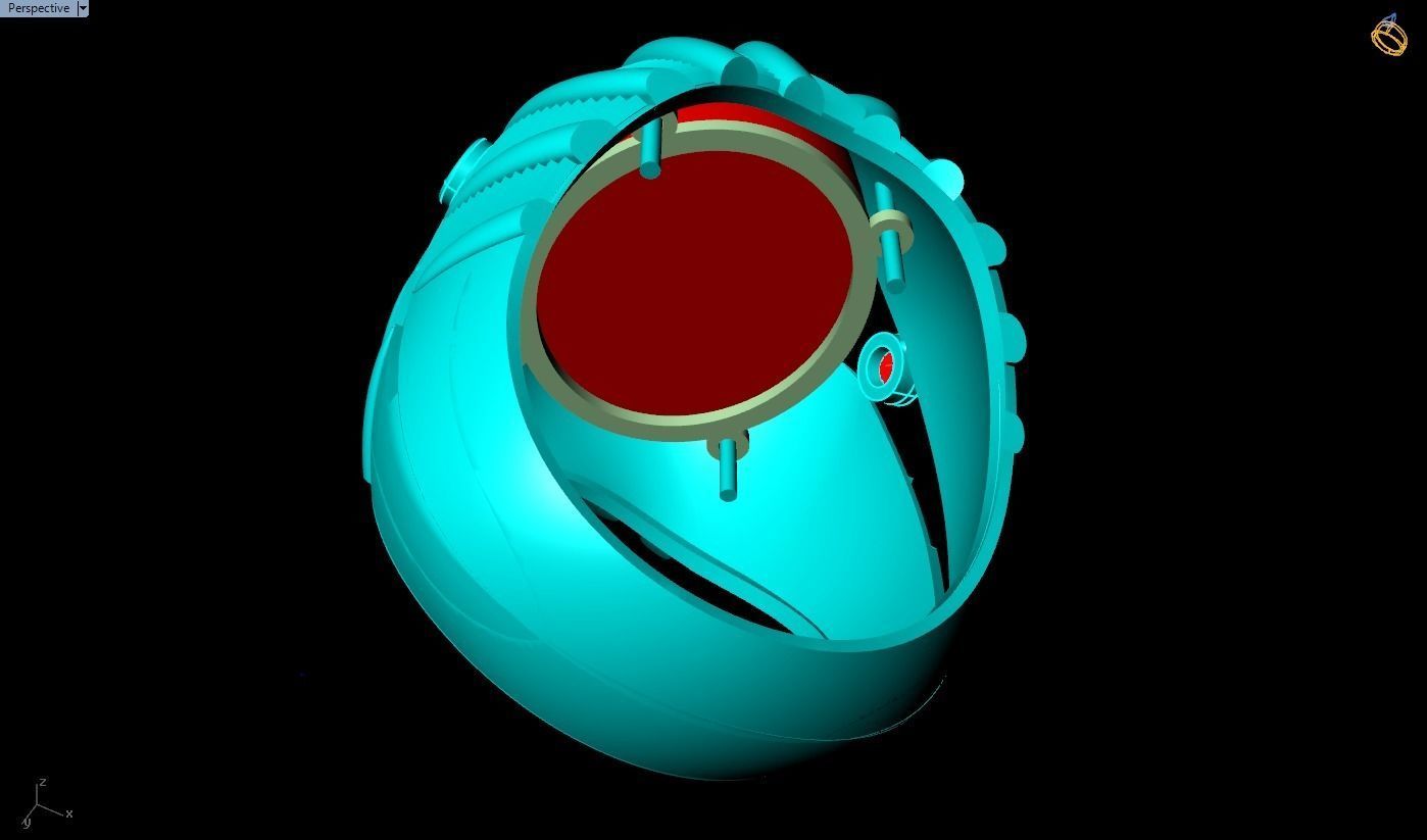 Mens oval stone ring - Mens ring - N230 3D print model_8