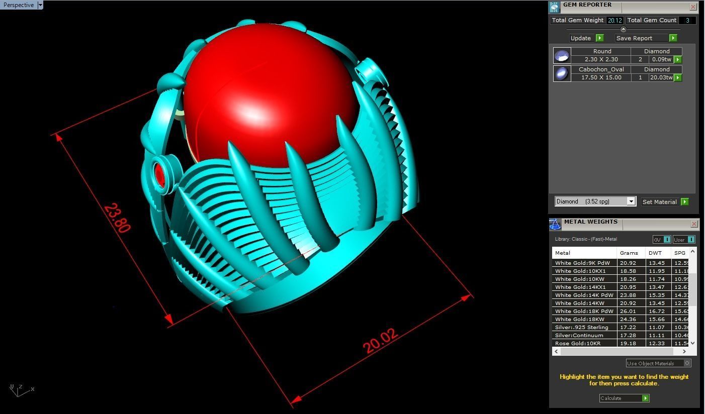 Mens oval stone ring - Mens ring - N230 3D print model_7