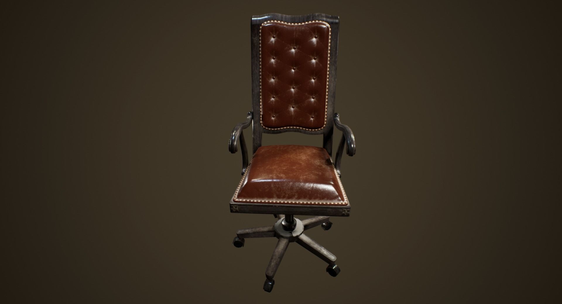 Cabinet Chair - PBR Game Ready  Low-poly 3D model_1