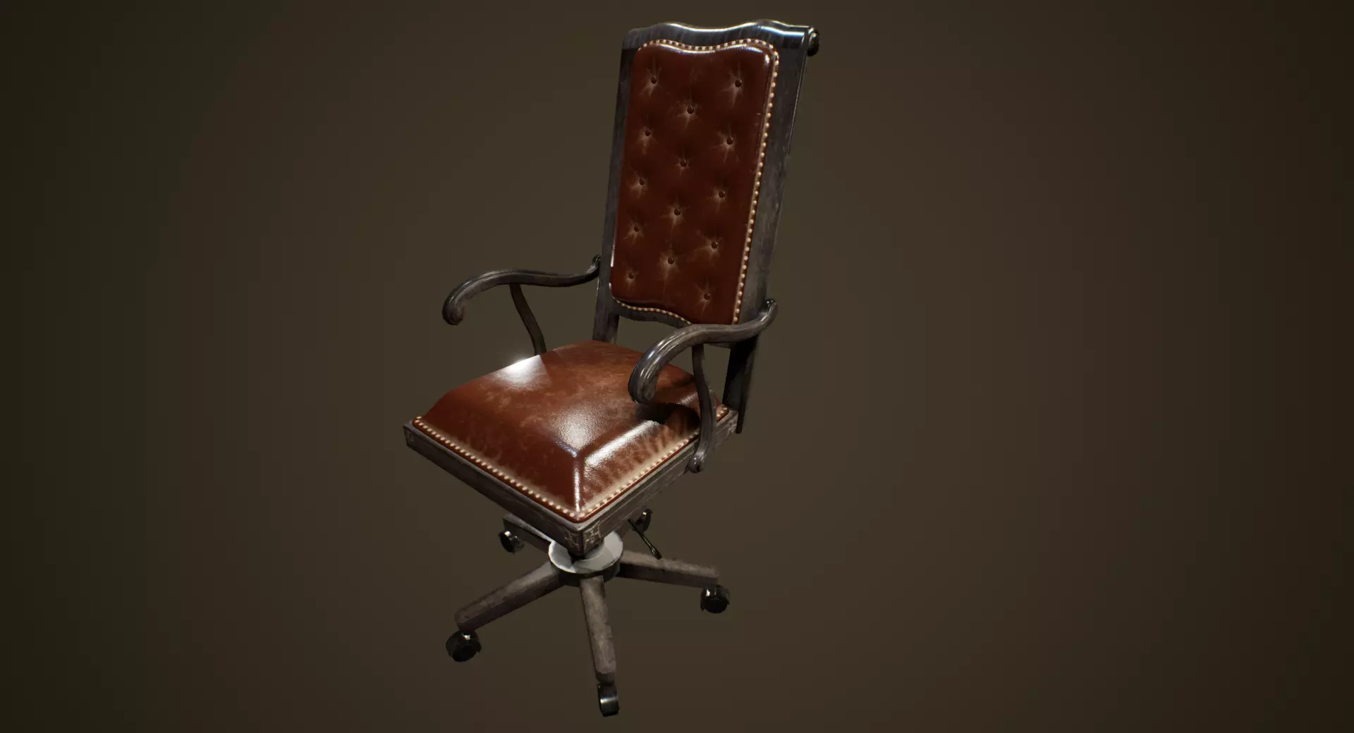 Cabinet Chair - PBR Game Ready  Low-poly 3D model_0
