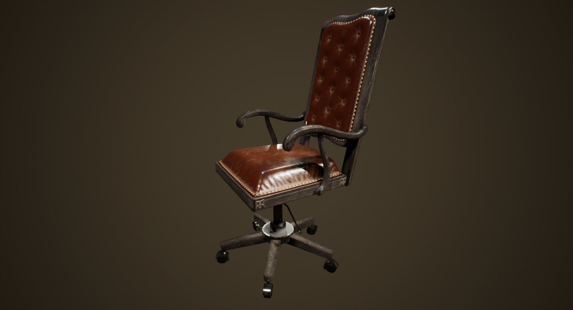 Cabinet Chair - PBR Game Ready  Low-poly 3D model_5