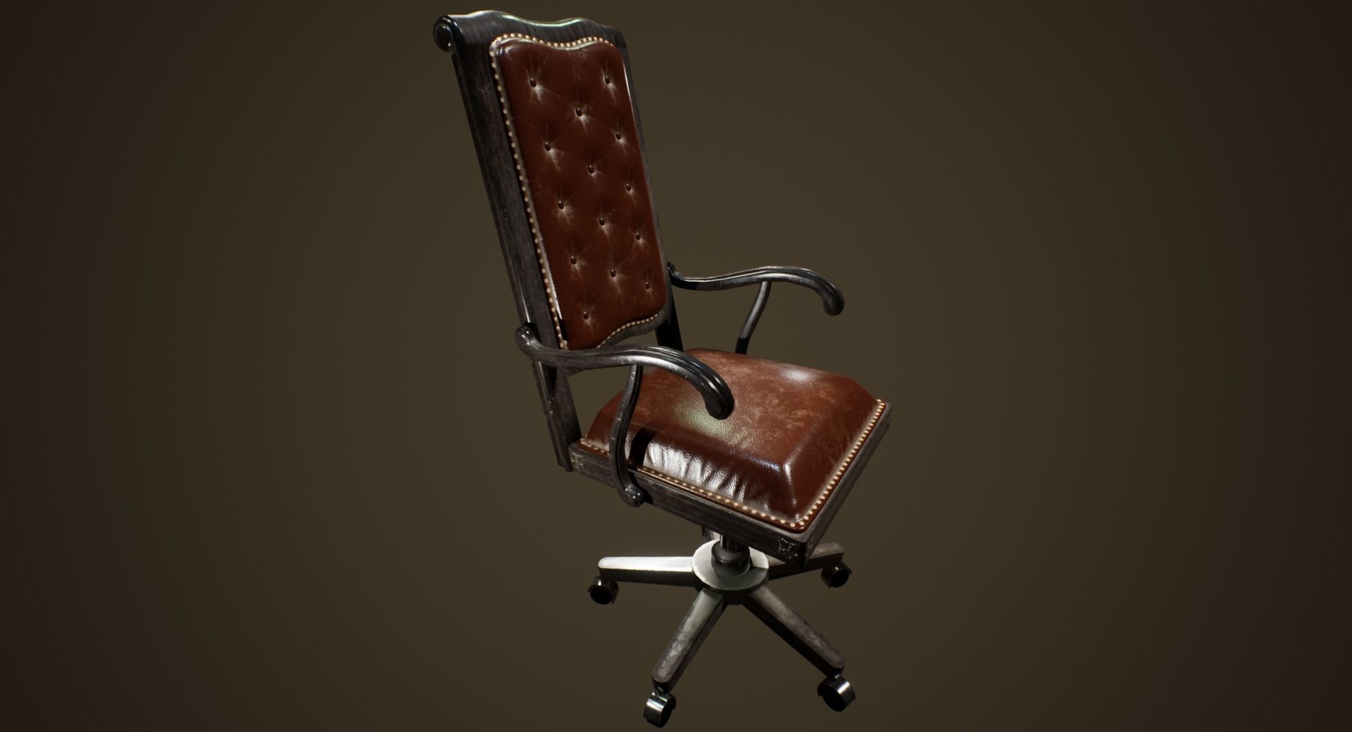 Cabinet Chair - PBR Game Ready  Low-poly 3D model_2