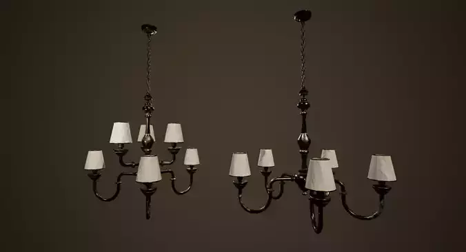 Antique Chandelier - PBR Game Ready