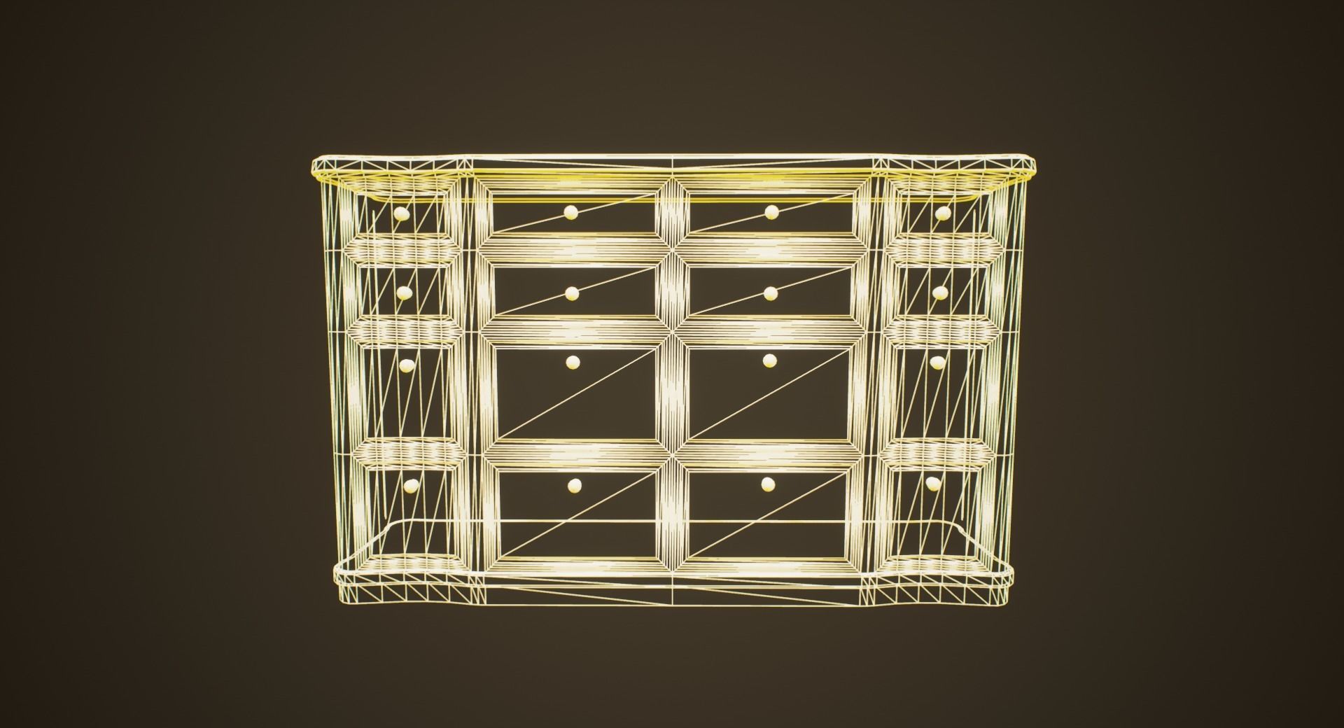 Antique Commode - PBR Game Ready Low-poly 3D model_5