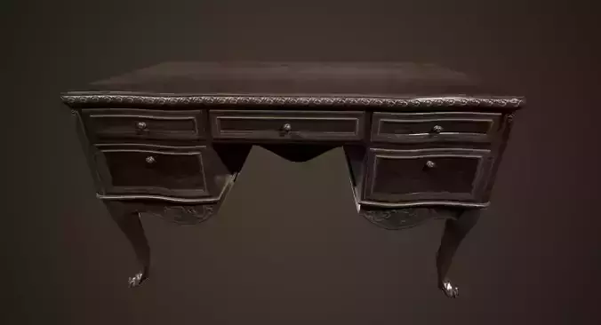 Antique Desk - PBR Game Ready