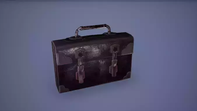 Leathercase Low Poly Game Ready briefcase