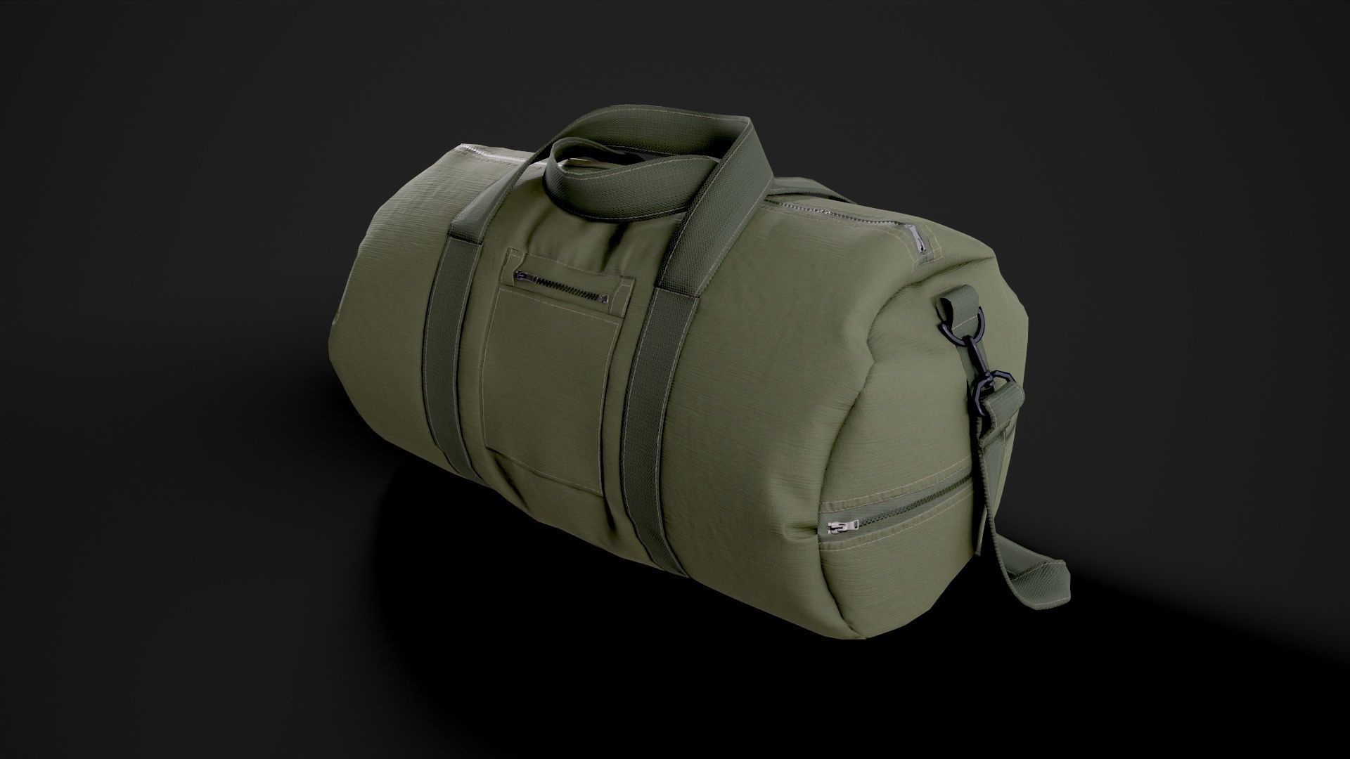 Duffle bag Low-poly 3D model_9