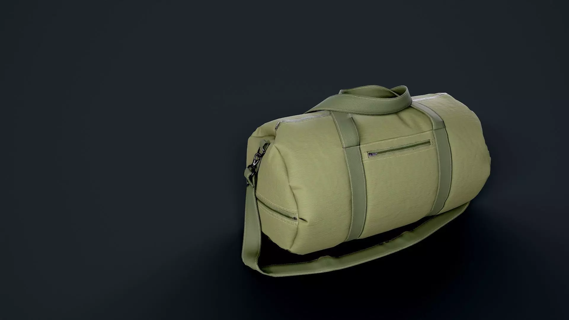 Duffle bag Low-poly 3D model_0