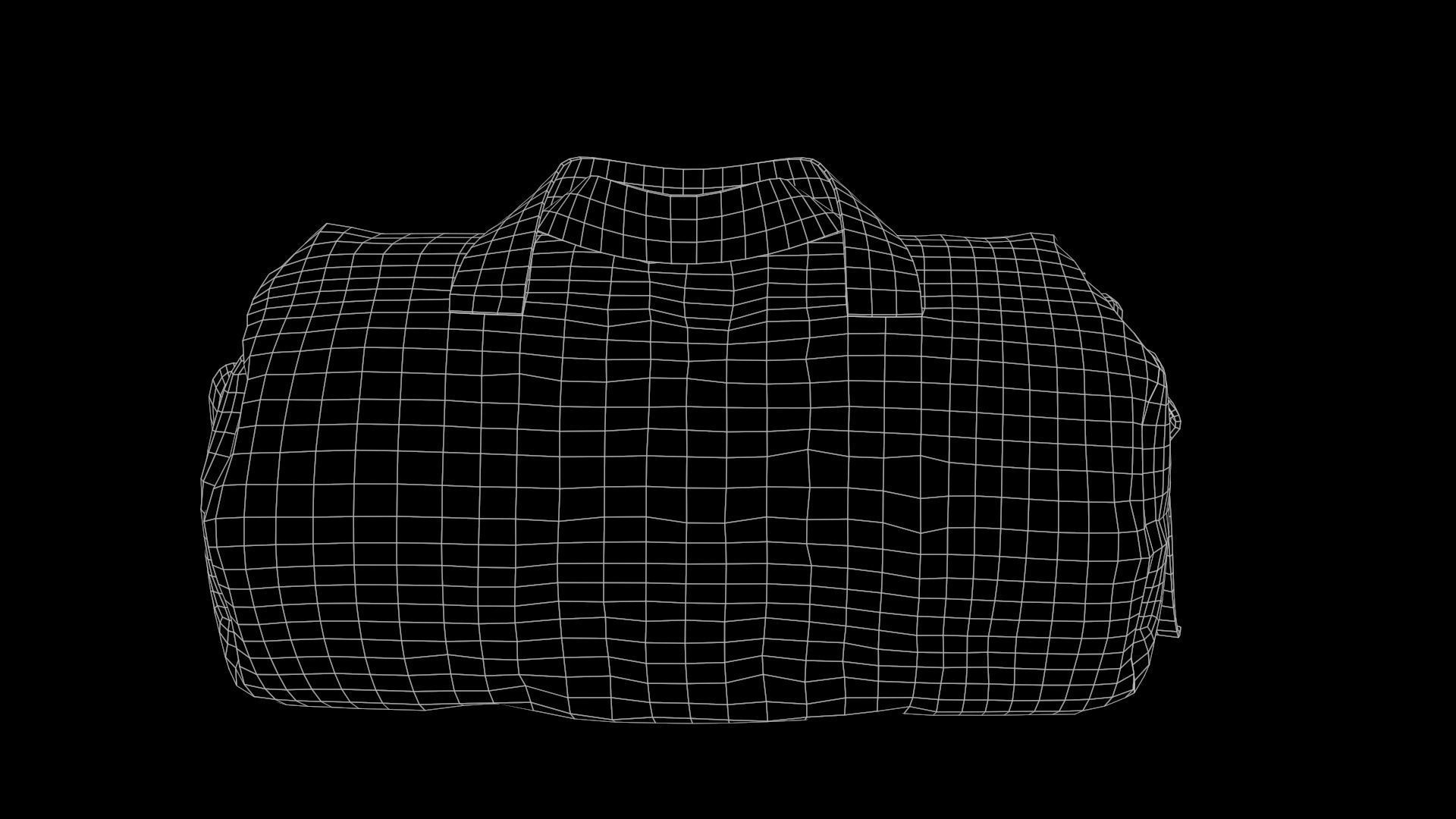 Duffle bag Low-poly 3D model_10