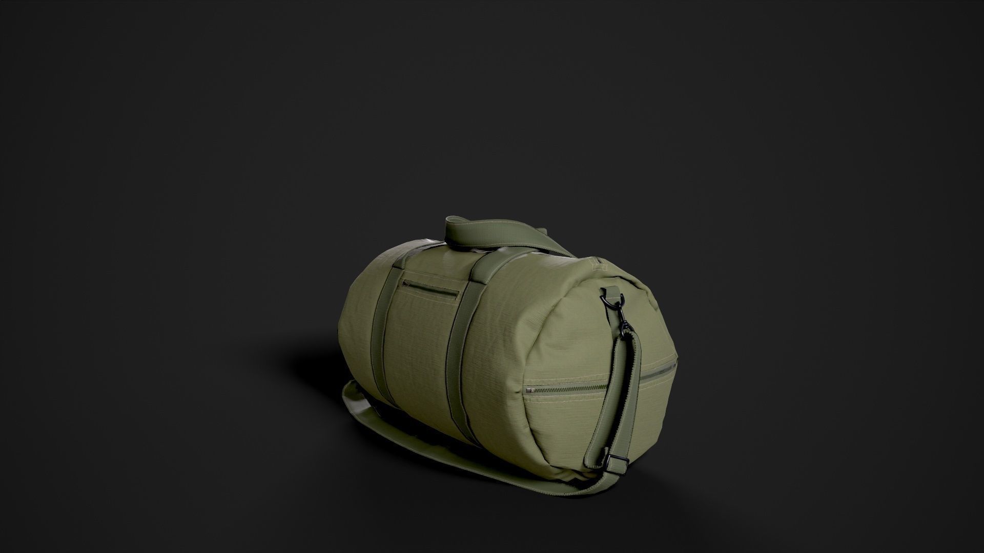 Duffle bag Low-poly 3D model_6