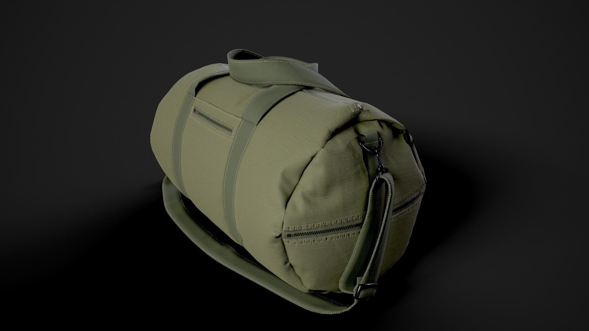 Duffle bag Low-poly 3D model_8