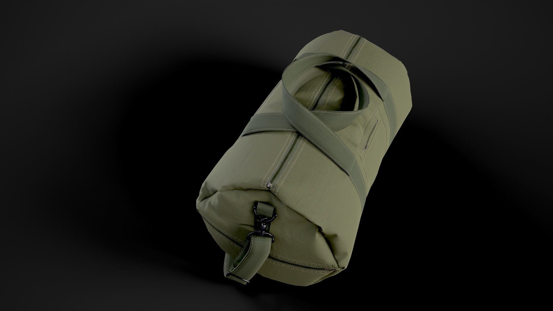 Duffle bag Low-poly 3D model_7