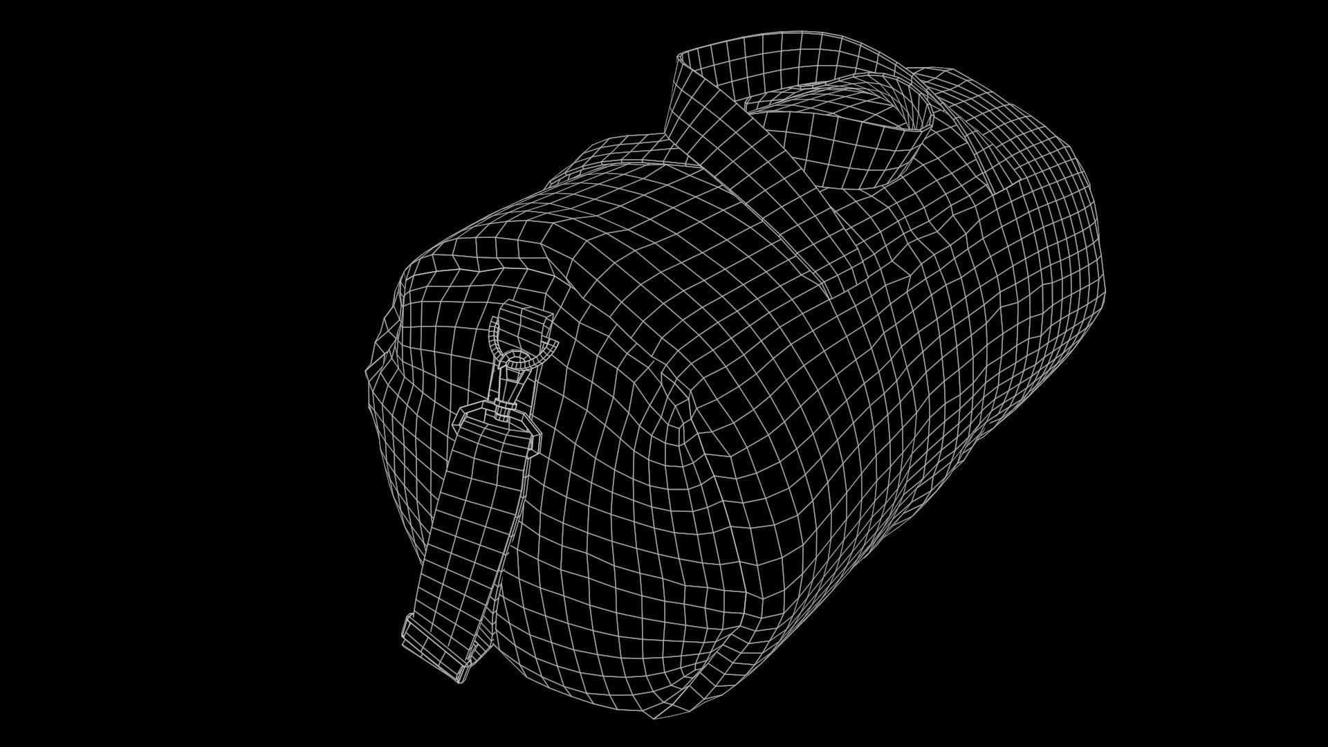 Duffle bag Low-poly 3D model_11