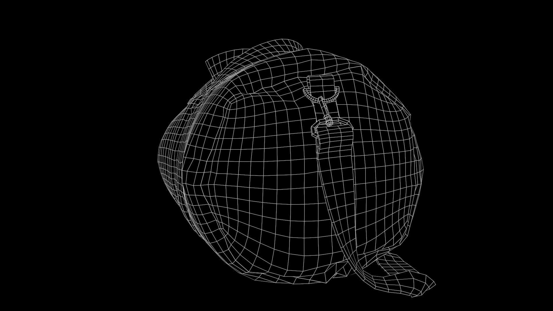 Duffle bag Low-poly 3D model_14