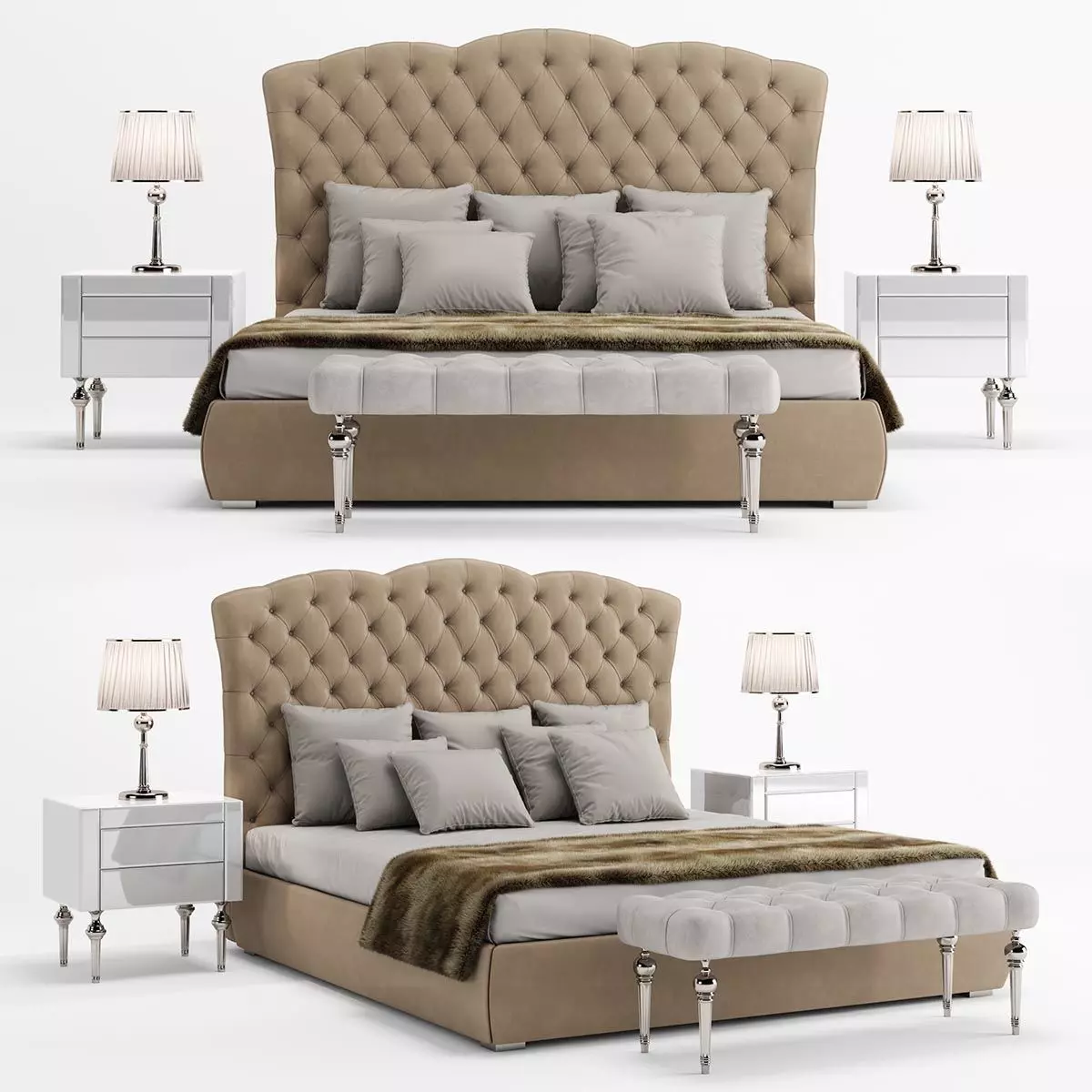 DV HOME COLLECTION EGOIST letto 3D model_0