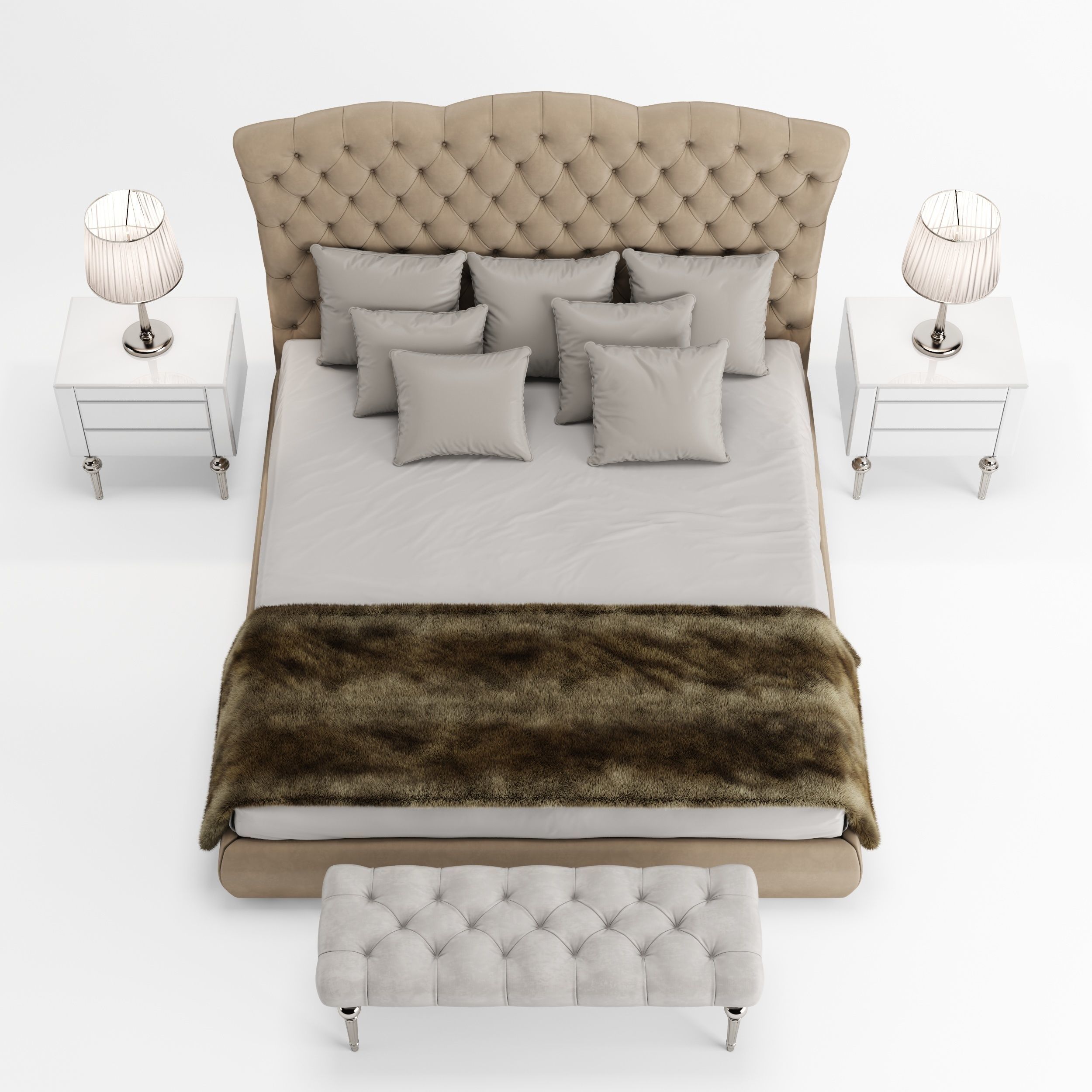 DV HOME COLLECTION EGOIST letto 3D model_2