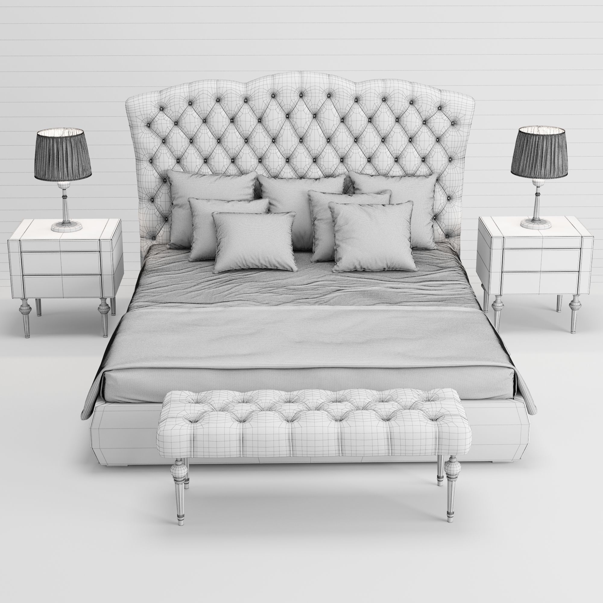 DV HOME COLLECTION EGOIST letto 3D model_5