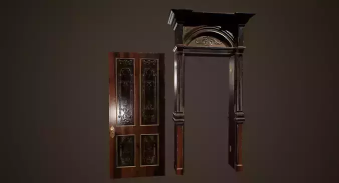 Antique Door - PBR Game Ready