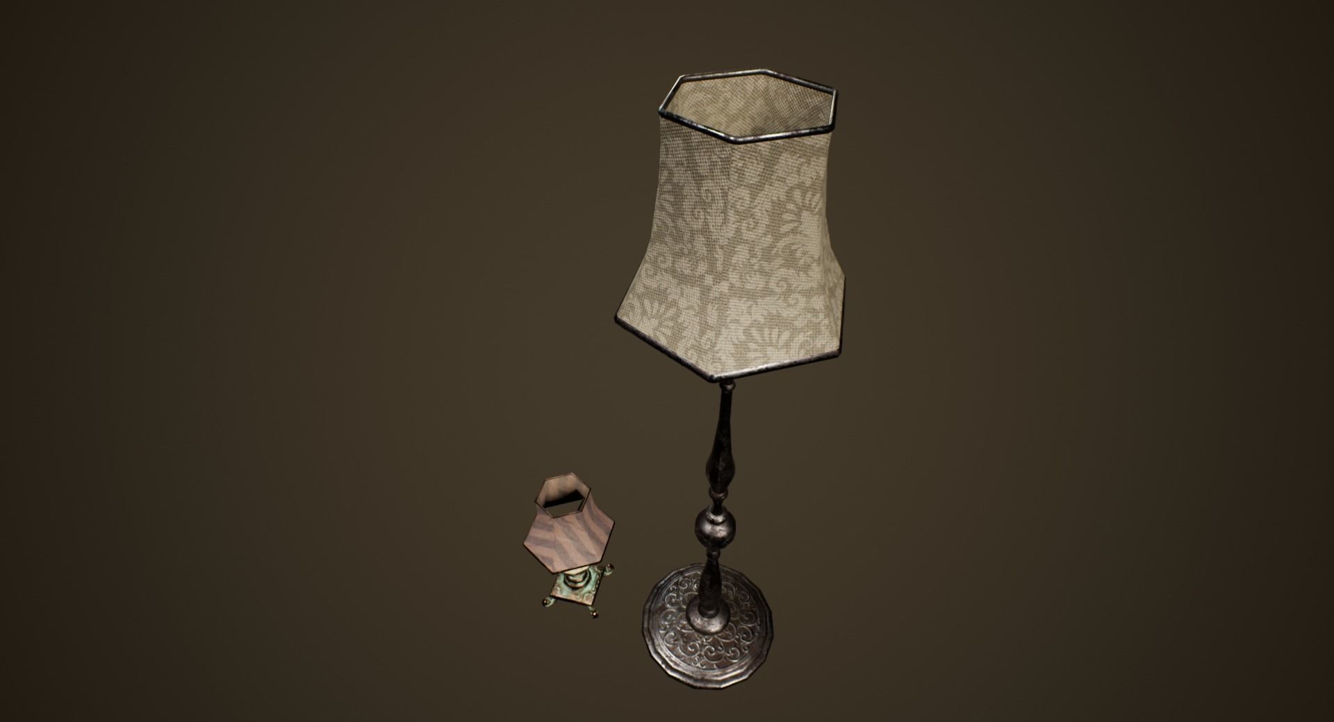 Antique Lamps - PBR Game Ready Low-poly 3D model_4