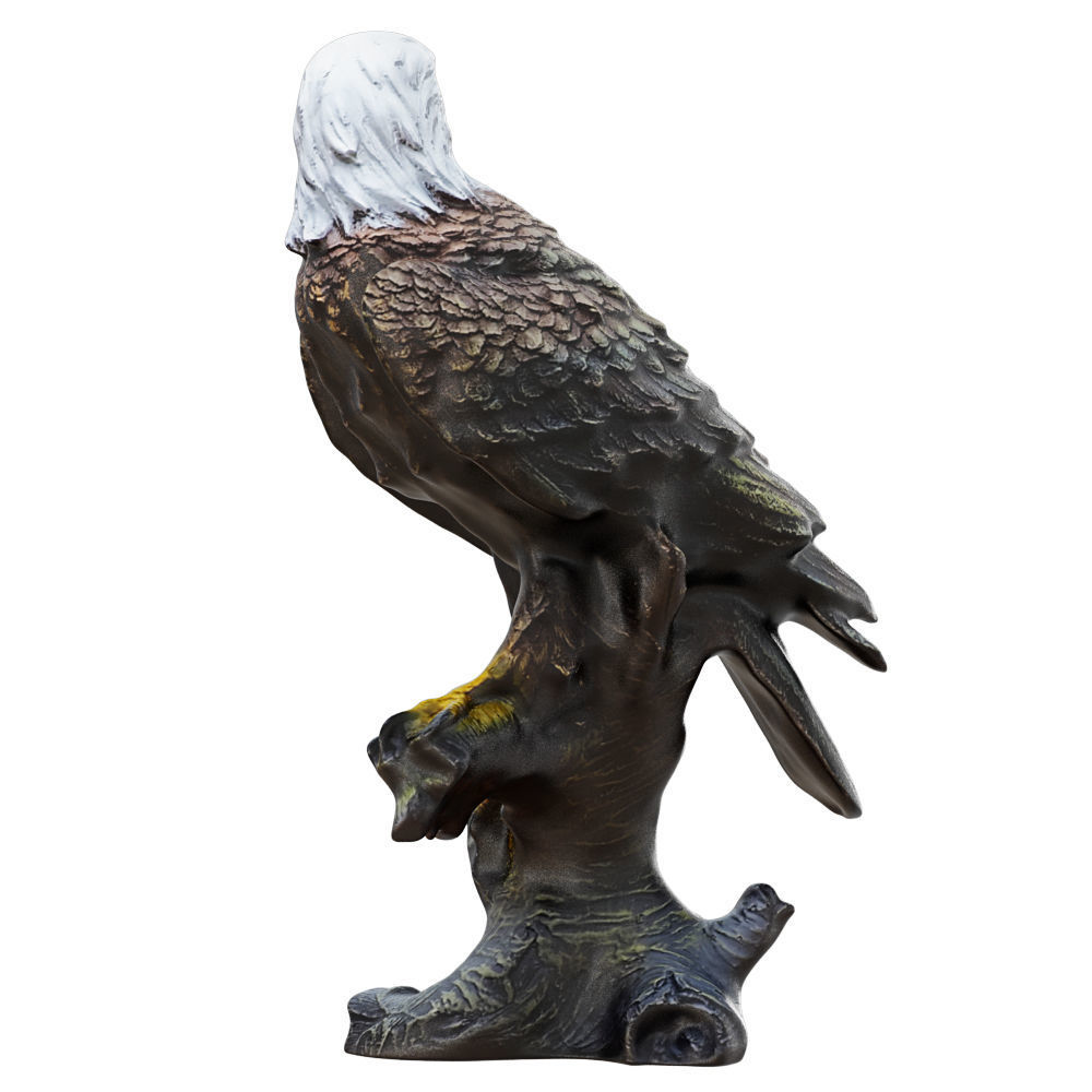 Garden Eagle Figurine 3D model_3