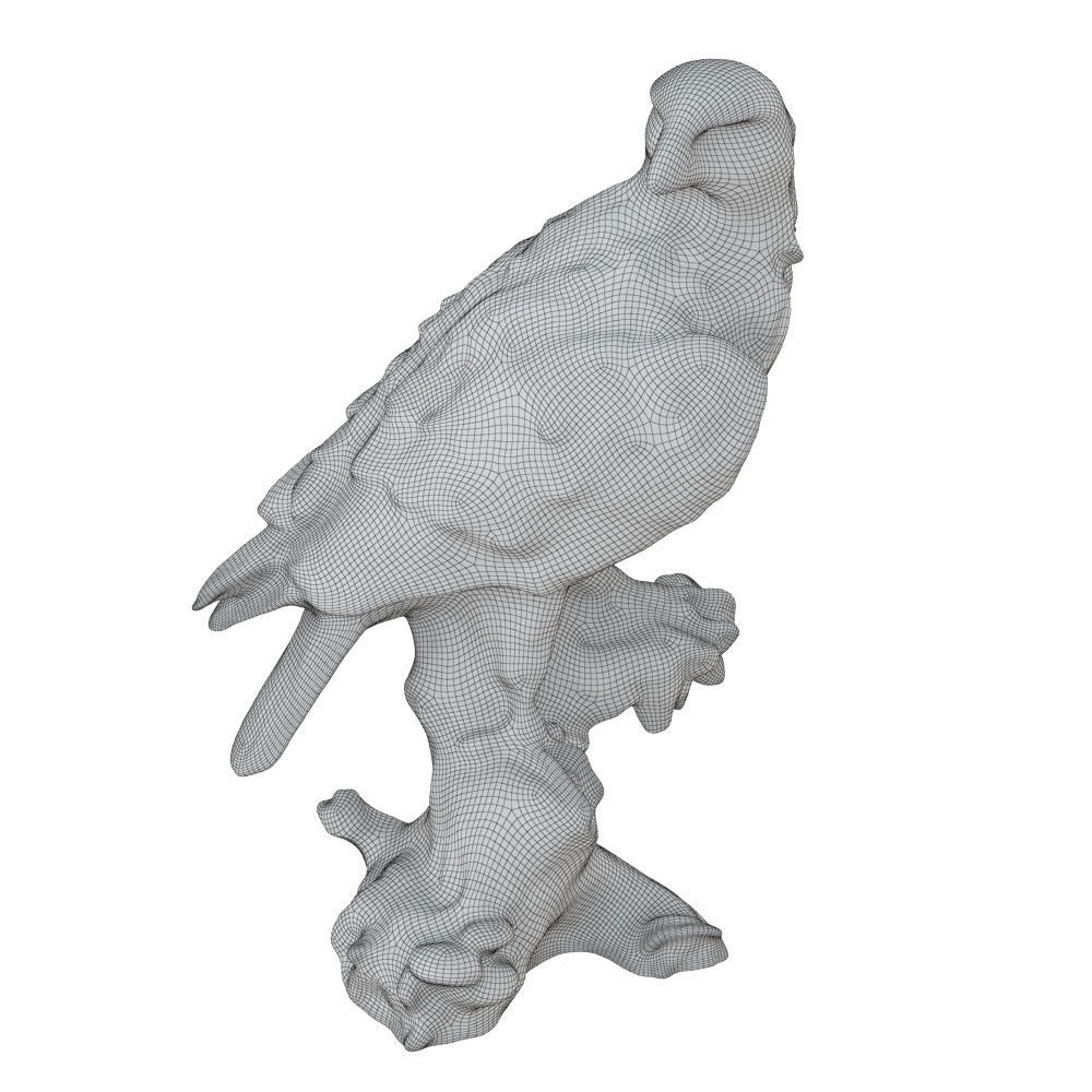 Garden Eagle Figurine 3D model_5