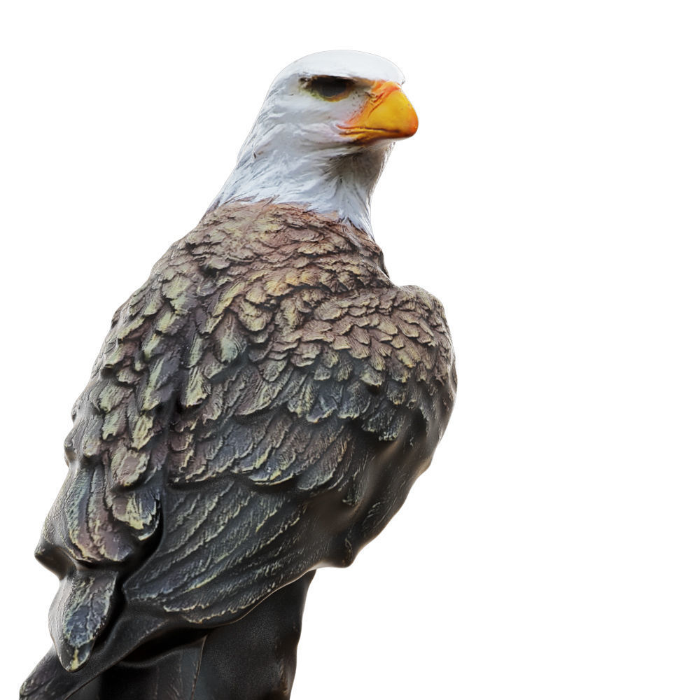 Garden Eagle Figurine 3D model_4