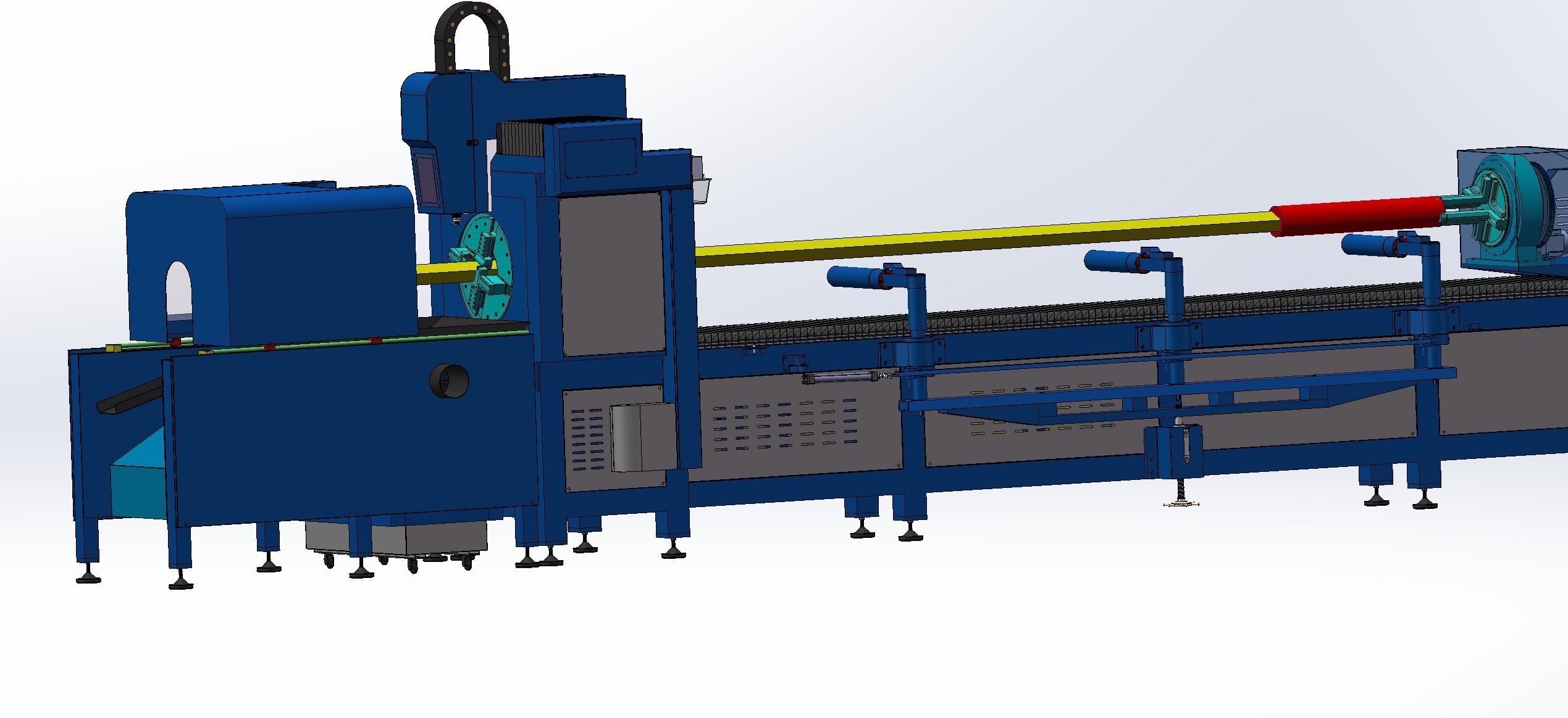 High power laser automatic pipe cutting machine 3D model_14
