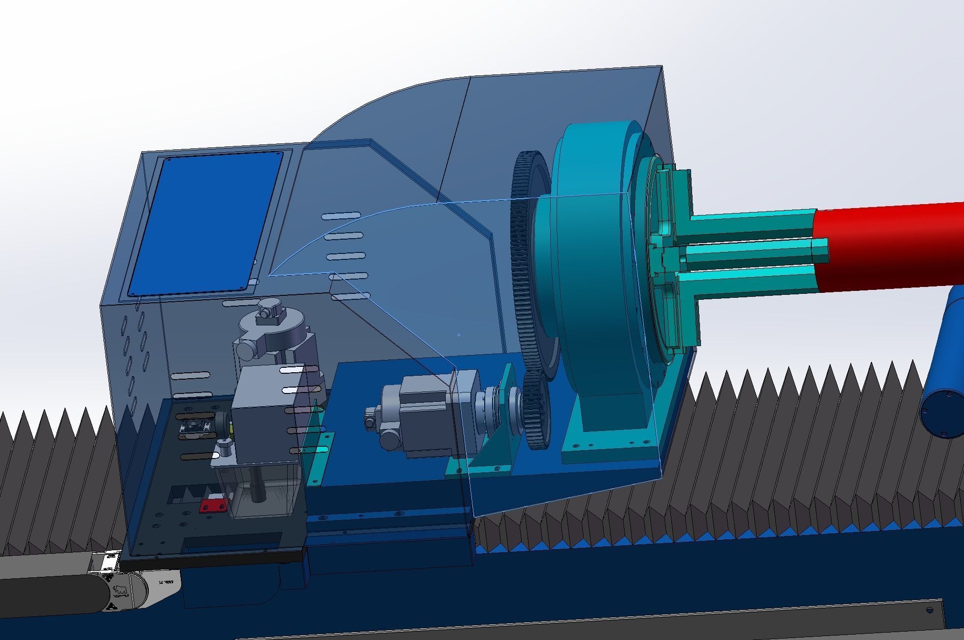 High power laser automatic pipe cutting machine 3D model_5