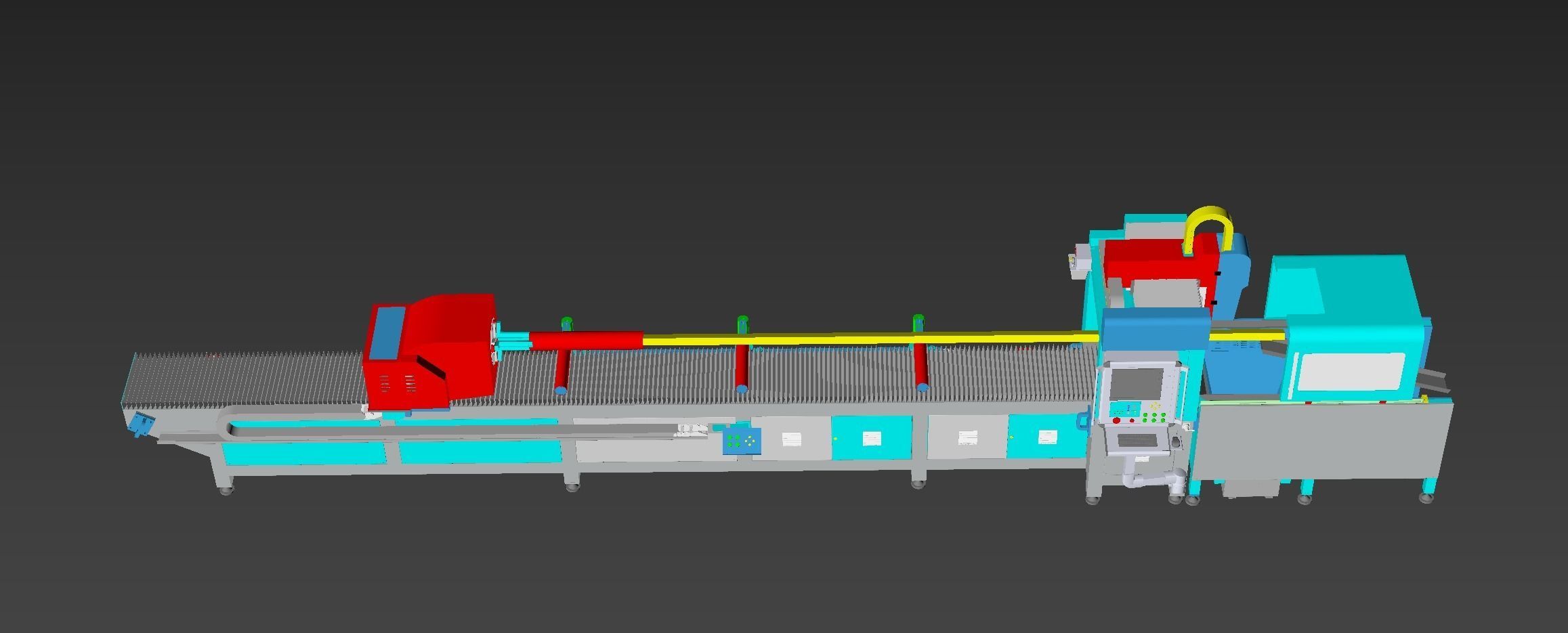 High power laser automatic pipe cutting machine 3D model_19