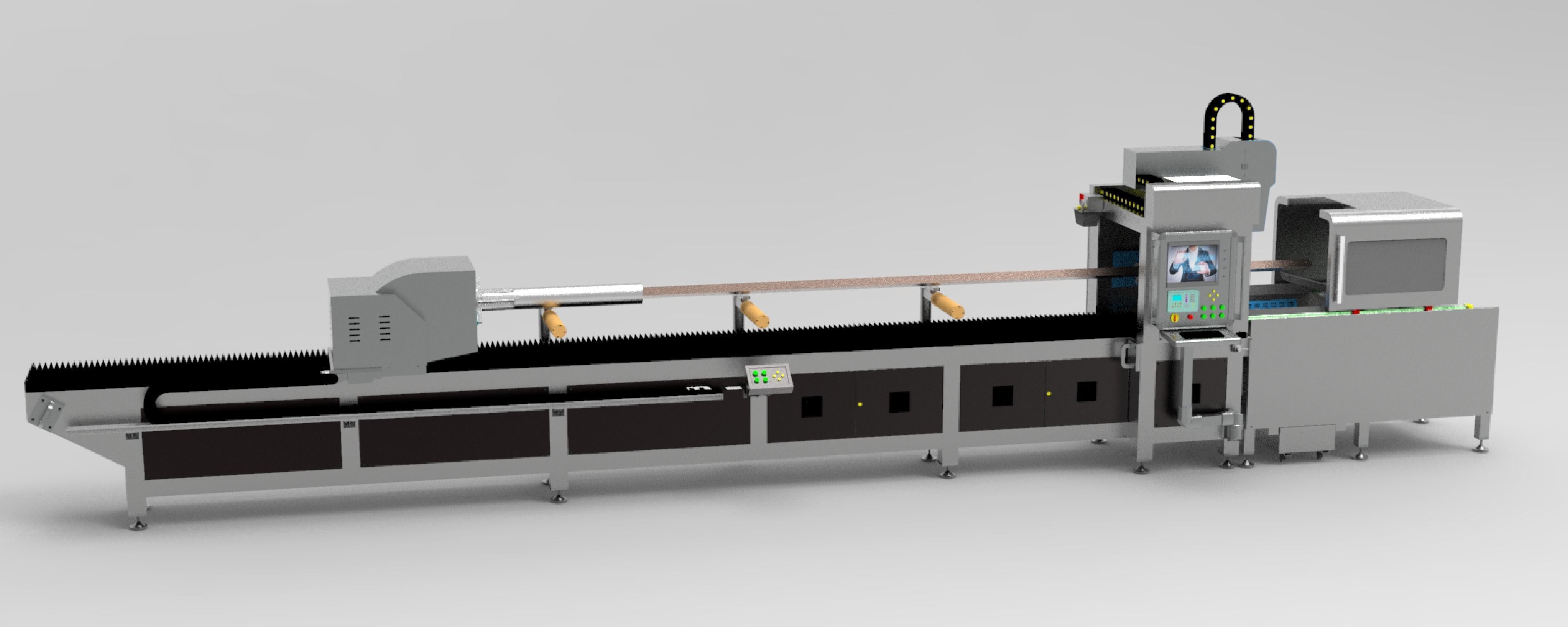 High power laser automatic pipe cutting machine 3D model_1