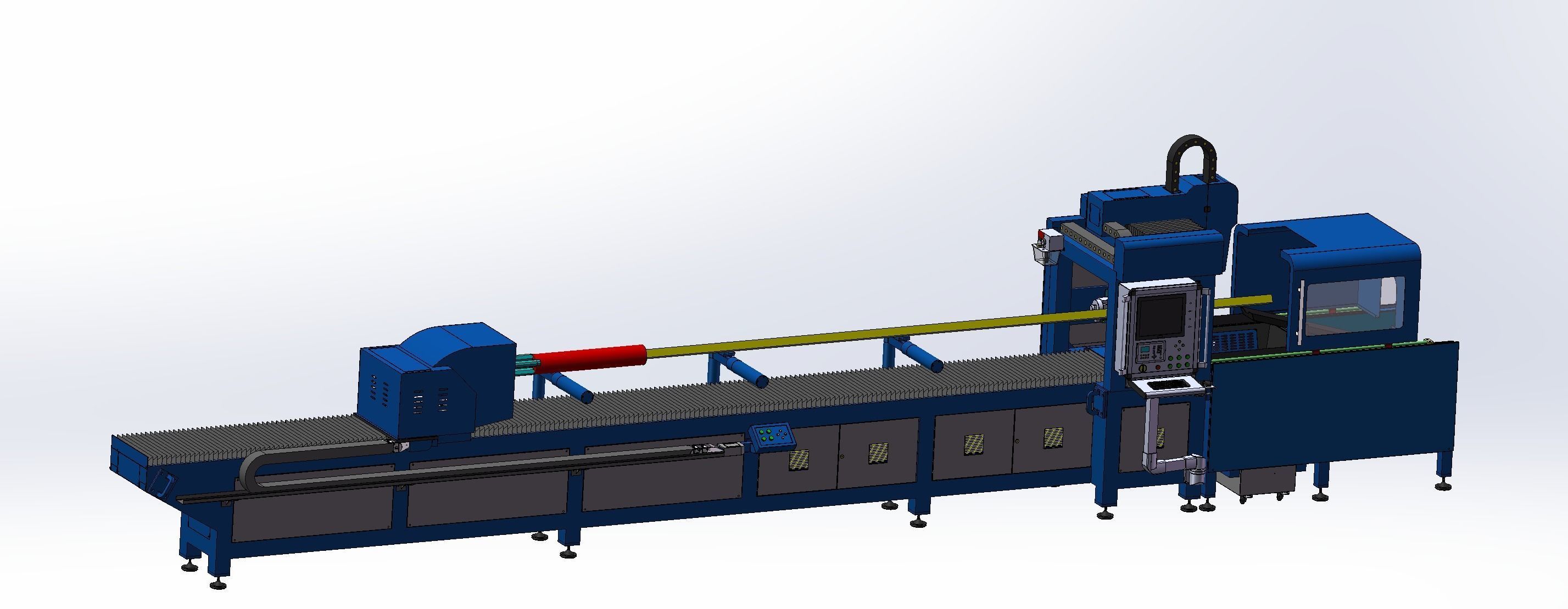 High power laser automatic pipe cutting machine 3D model_4