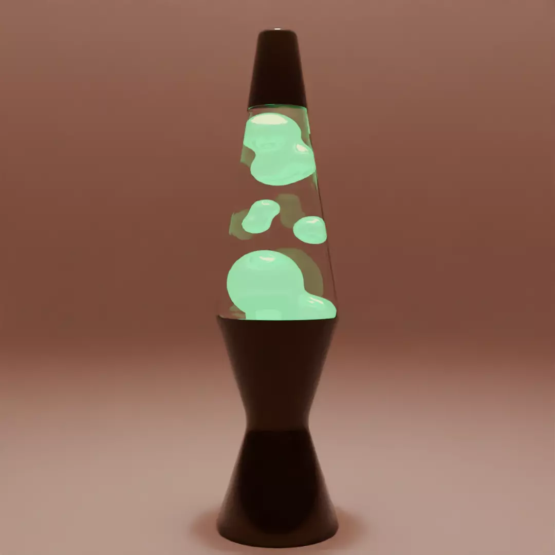 Lamp lava animated 3D model_0