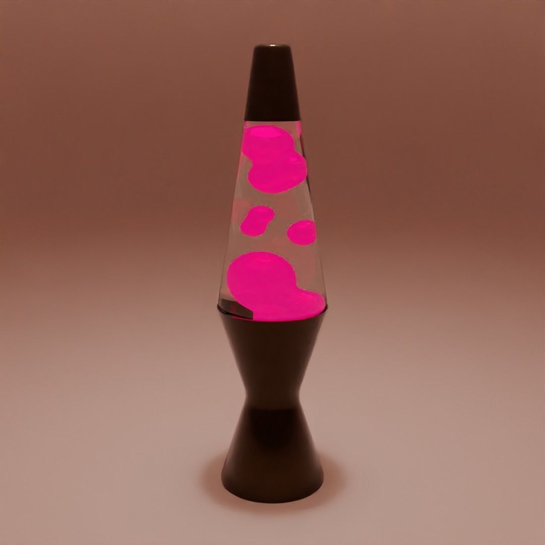 Lamp lava animated 3D model_4
