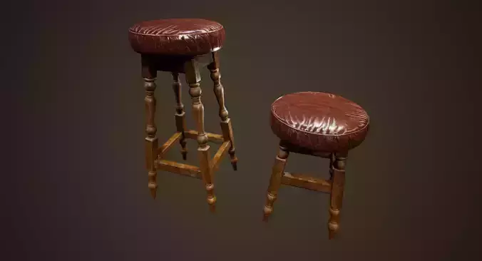Bar Chairs - PBR Game Ready