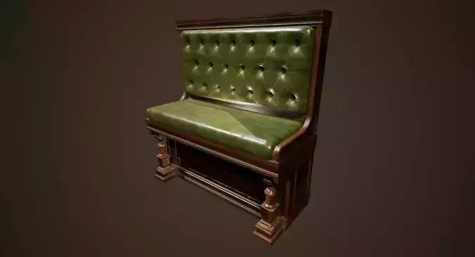 Antique Couch -PBR Game Ready 3D model