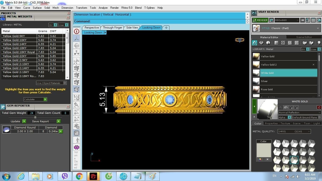 wedding ring 64 3D print model_8