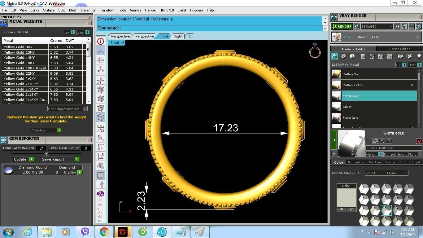 wedding ring 64 3D print model_7