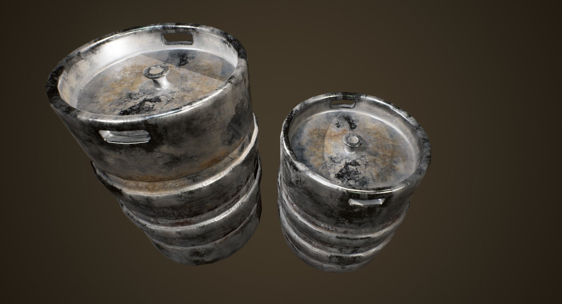Beer Keg -PBR Game Ready 3D model Low-poly 3D model_2
