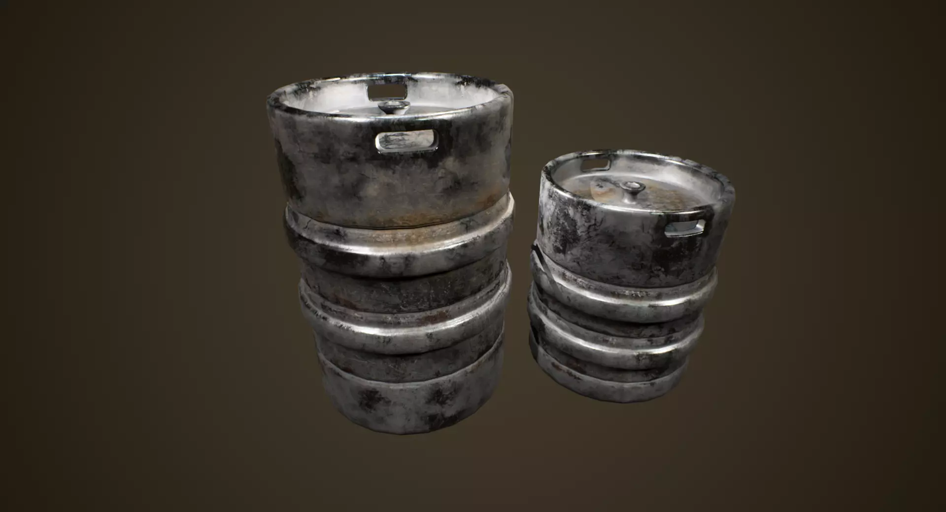 Beer Keg -PBR Game Ready 3D model Low-poly 3D model_0