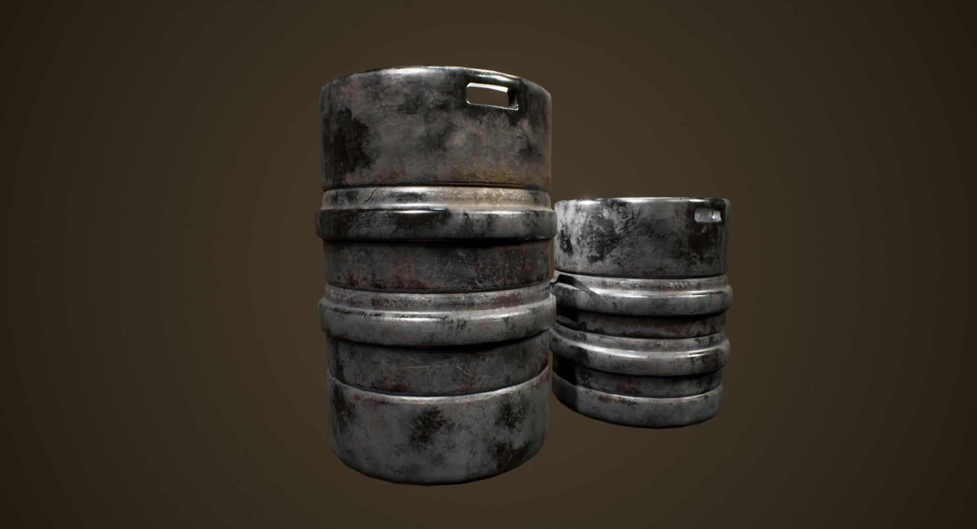 Beer Keg -PBR Game Ready 3D model Low-poly 3D model_3