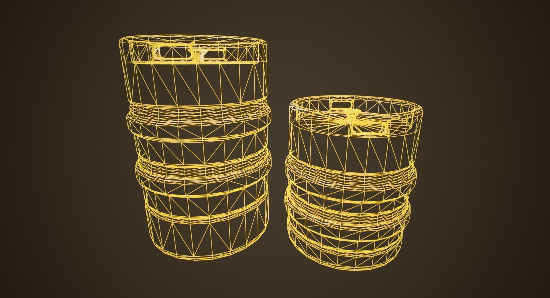 Beer Keg -PBR Game Ready 3D model Low-poly 3D model_5