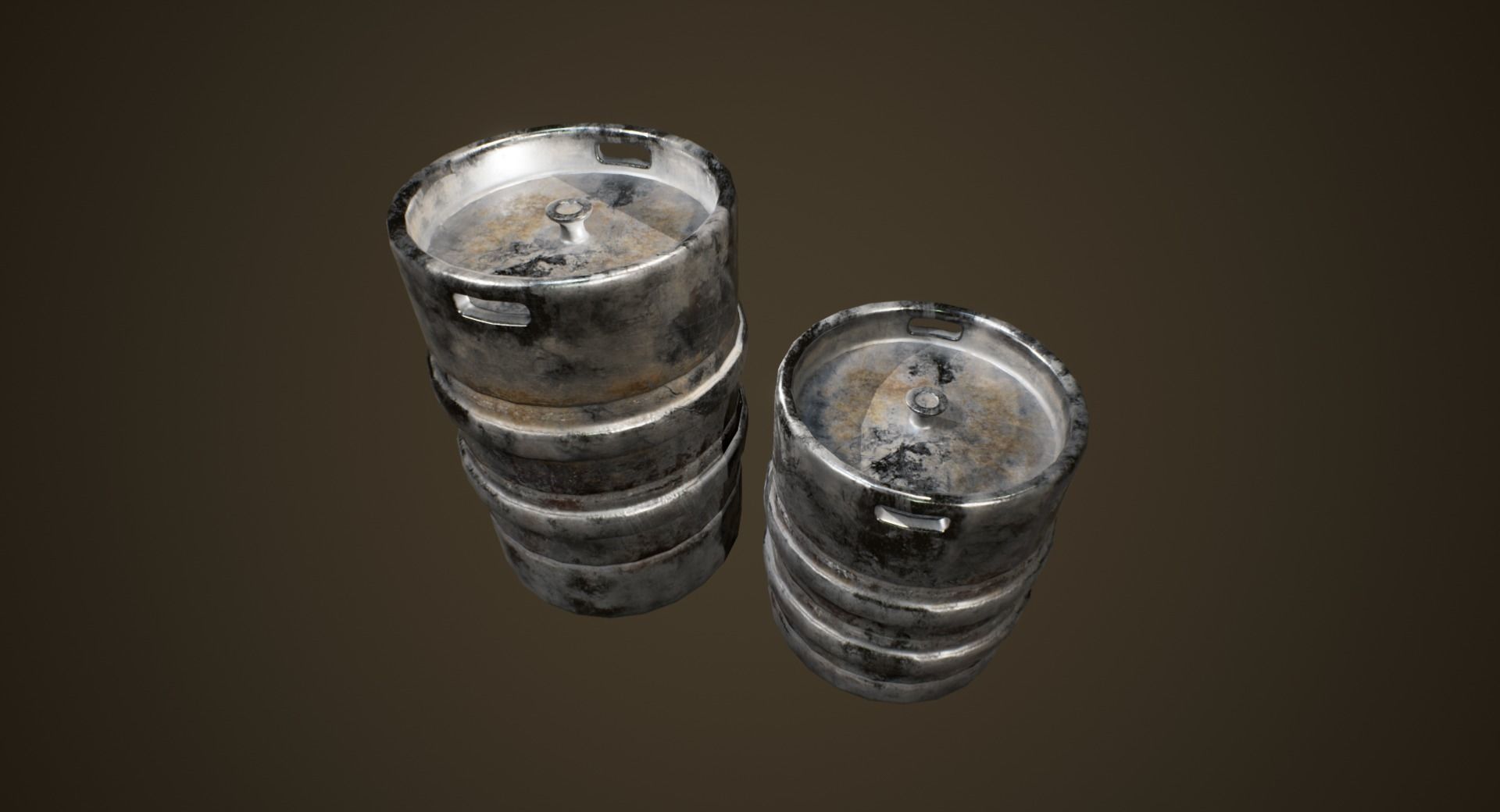 Beer Keg -PBR Game Ready 3D model Low-poly 3D model_4