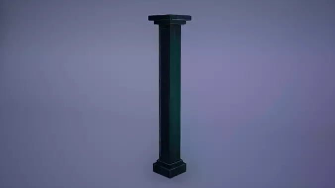 Metro Column Low Poly Game Ready 