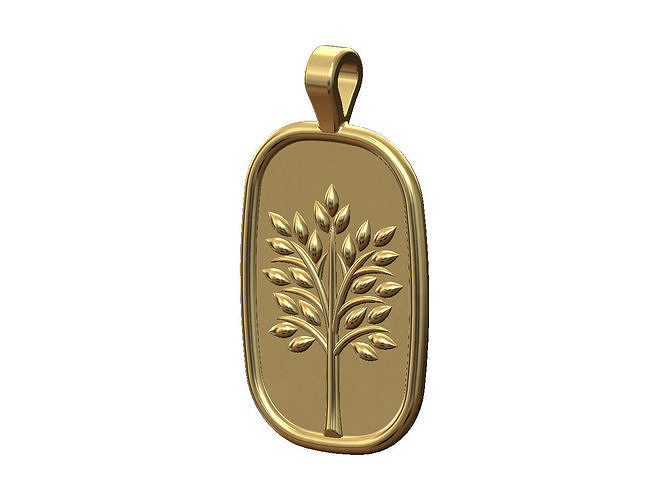 Tree of life relief pendant and charm 3D print model
