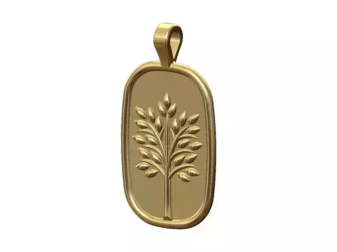 Tree of life relief pendant and charm 3D print model