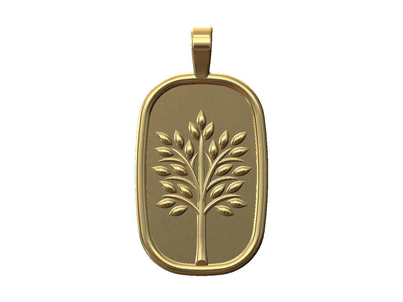 Tree of life relief pendant and charm 3D print model_2