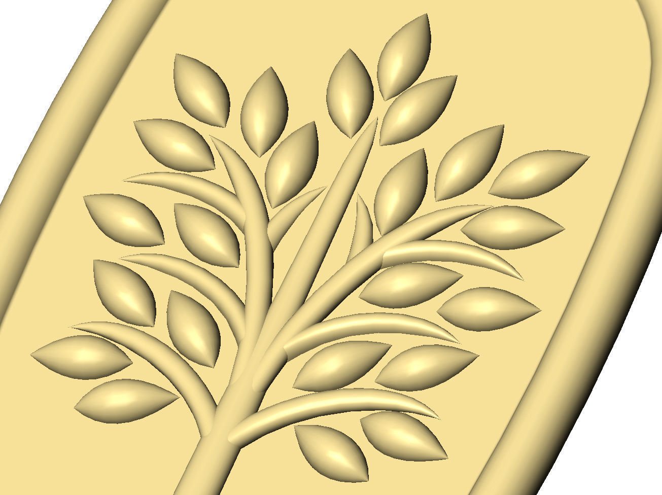 Tree of life relief pendant and charm 3D print model_10