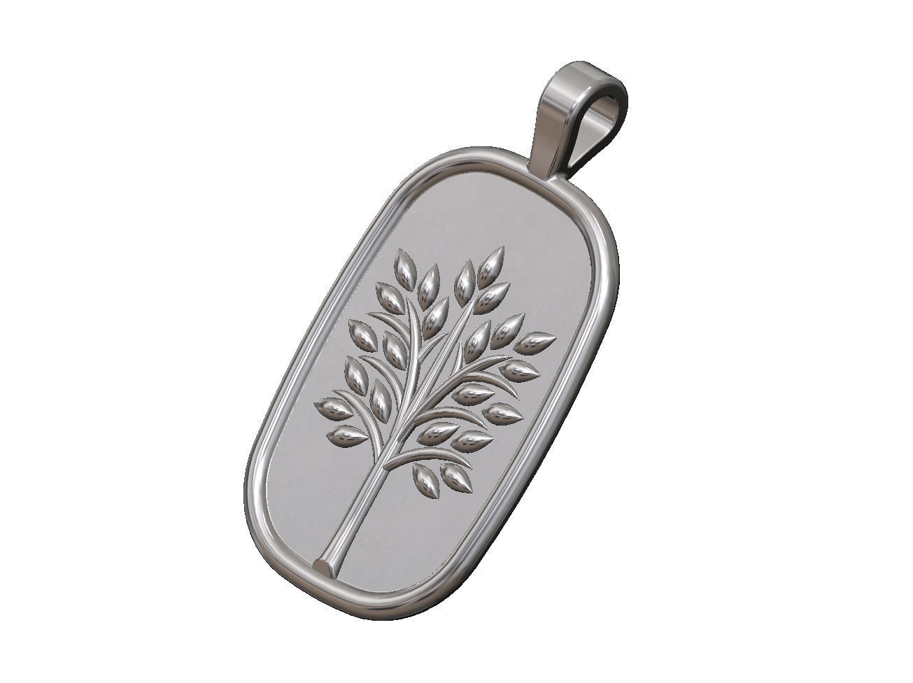Tree of life relief pendant and charm 3D print model_12