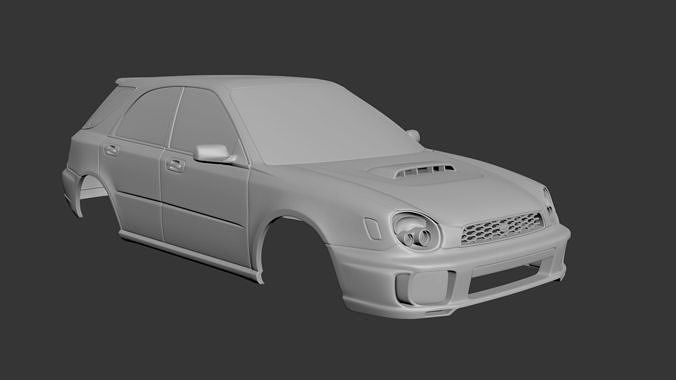 Subaru Impreza Wagon 2000 wrx sti 3D print model 5